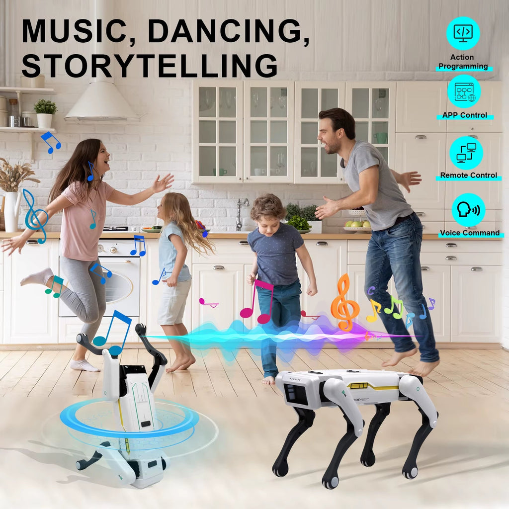Smart AI Robot Dog Toy – Voice Control & App Programmable RC Robot for Kids